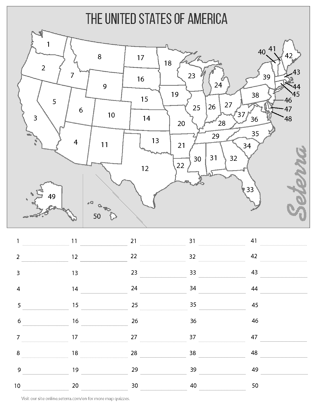 blank map of us states game