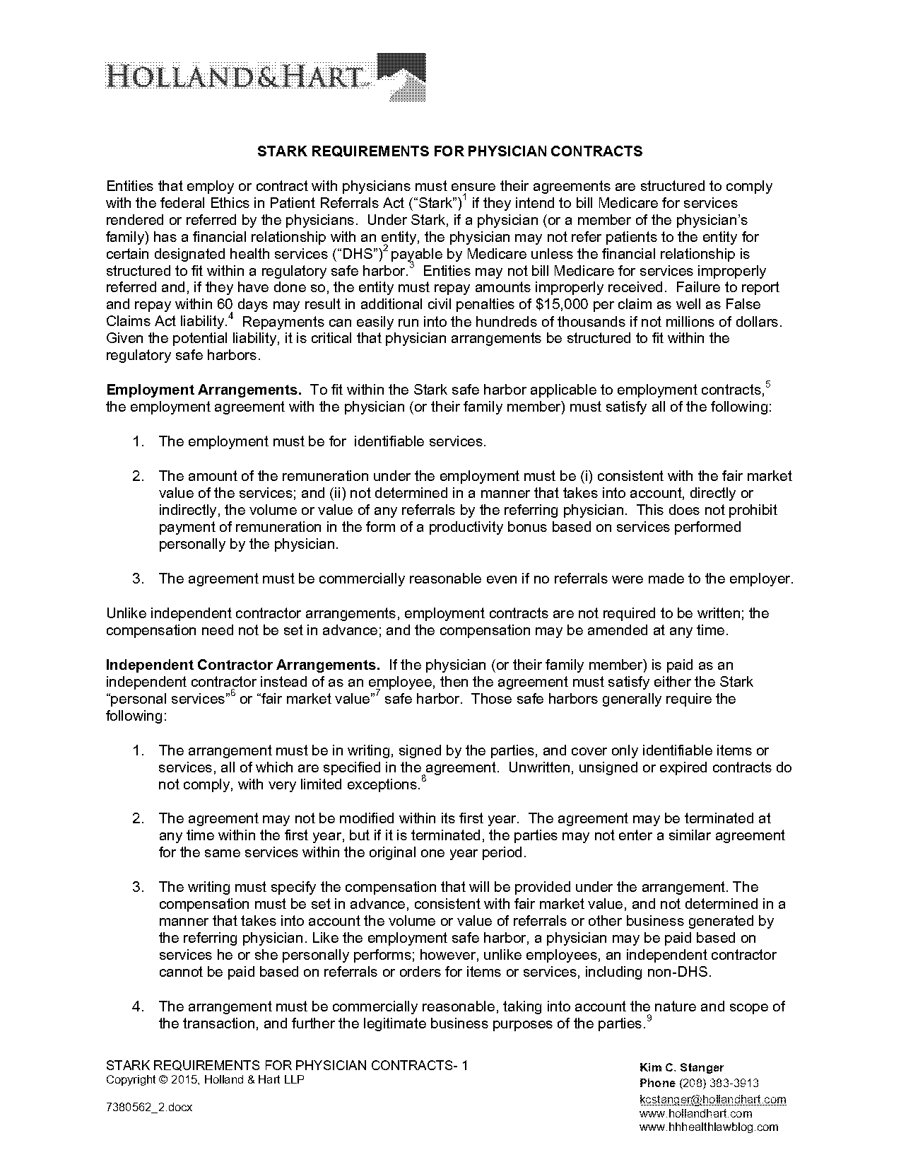 hospital physician employment agreements