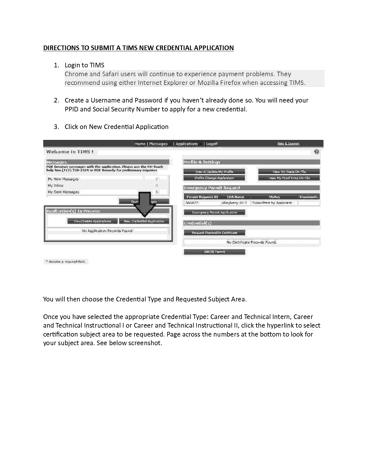 pa tims application processing status