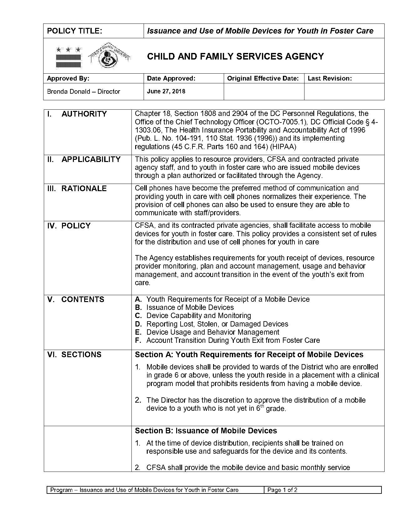 cell phone distribution plan