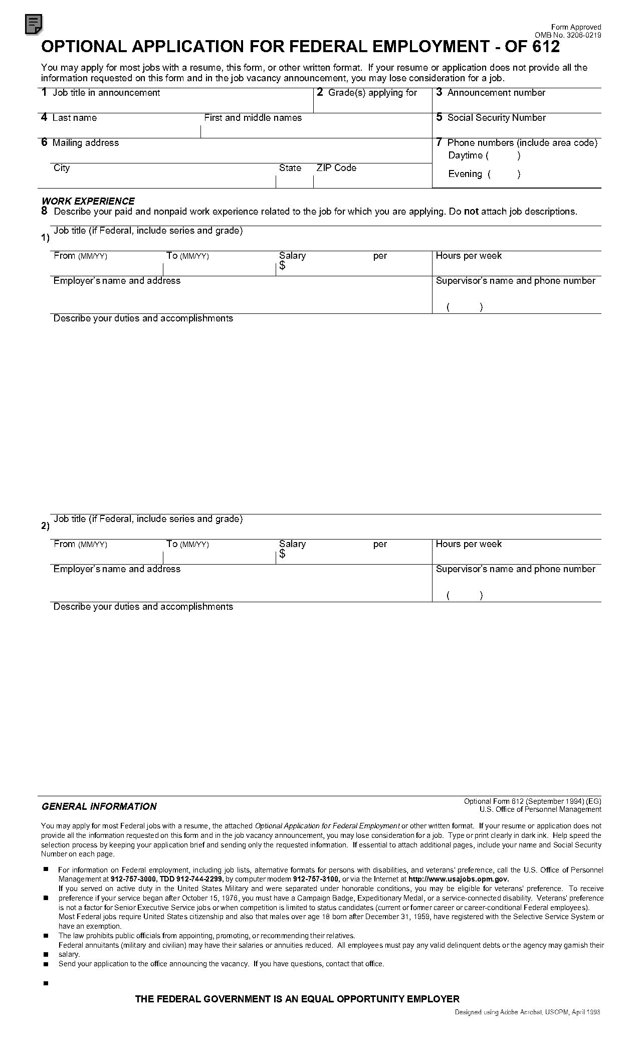 example of resume for job application