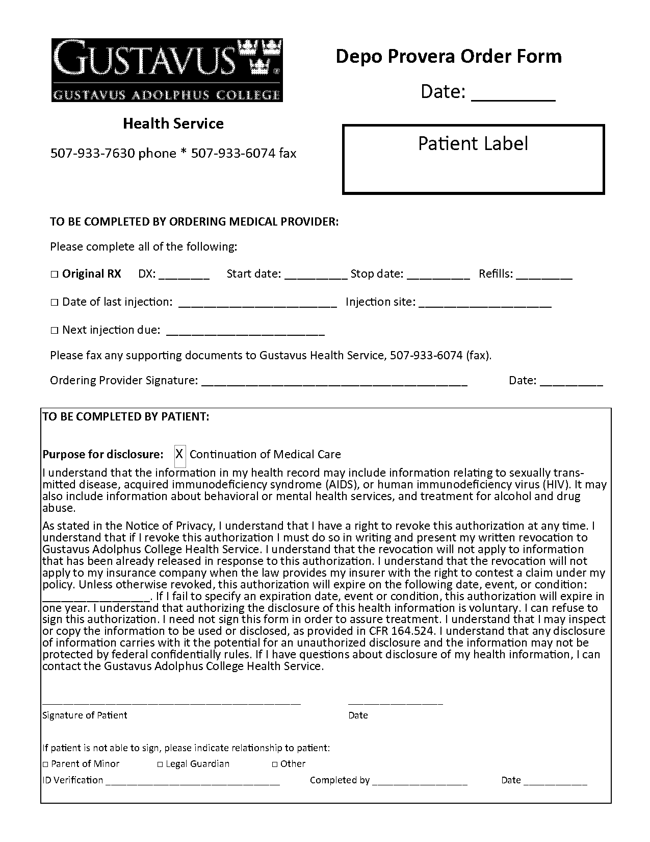 able labels order form