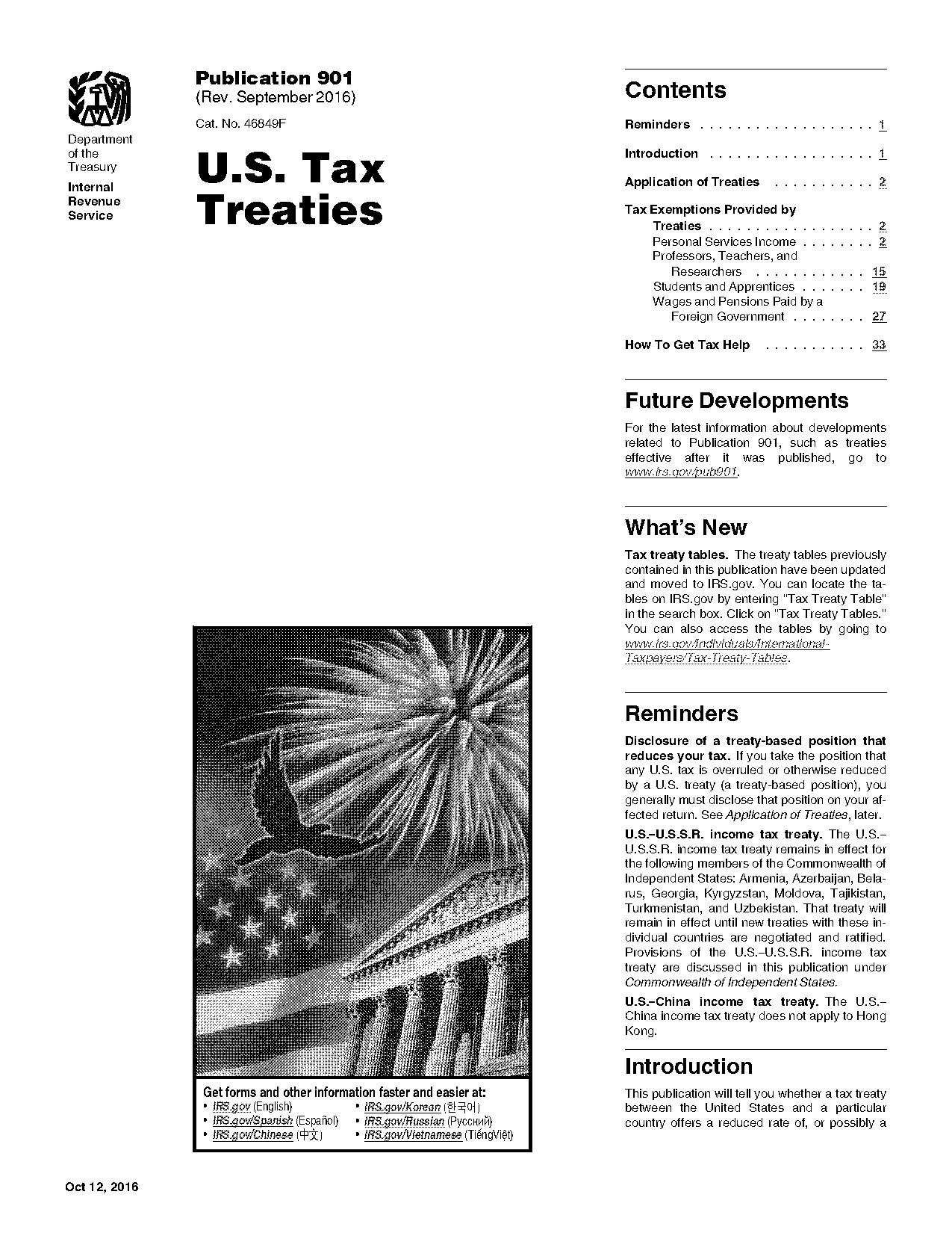 united states tax treaty countries