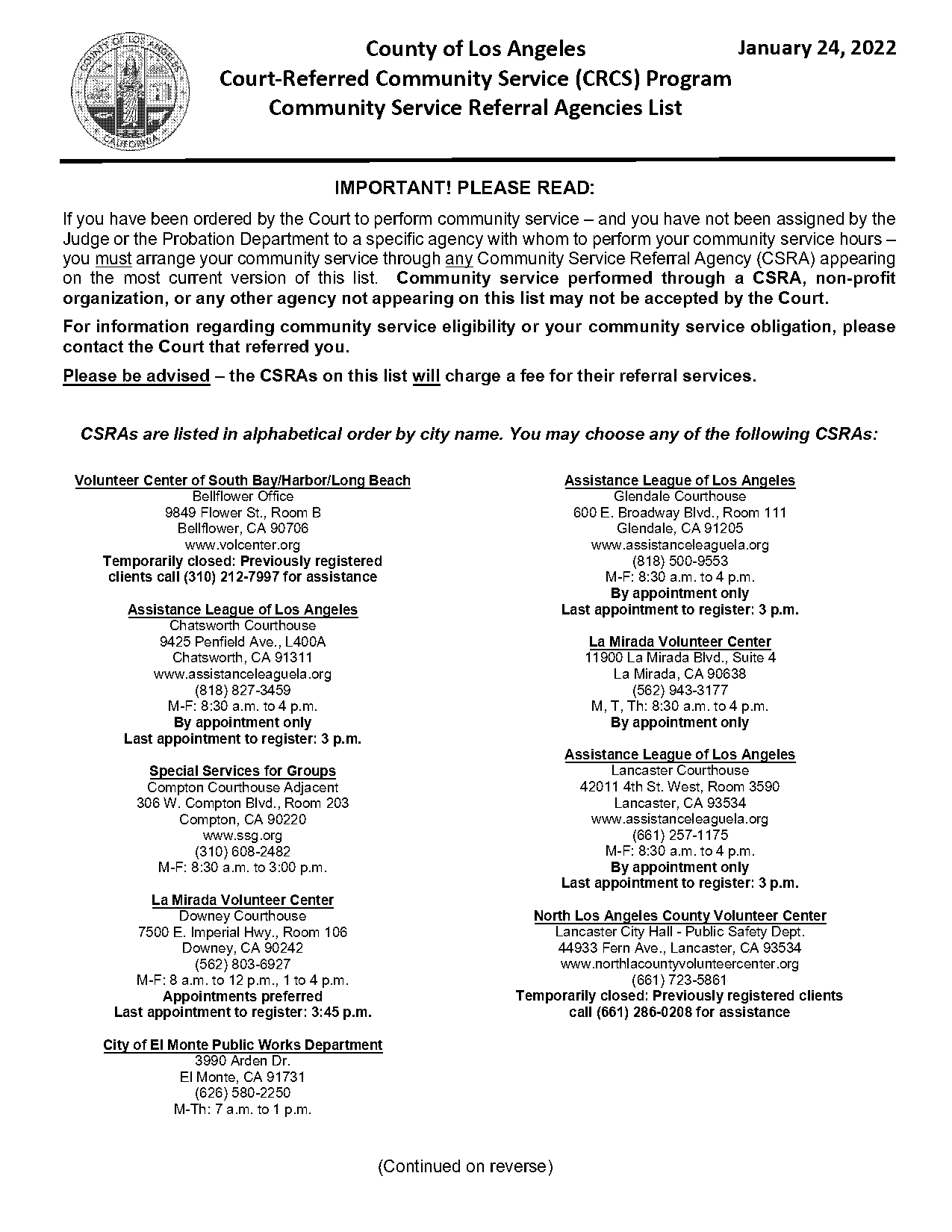 court ordered community service hours near me