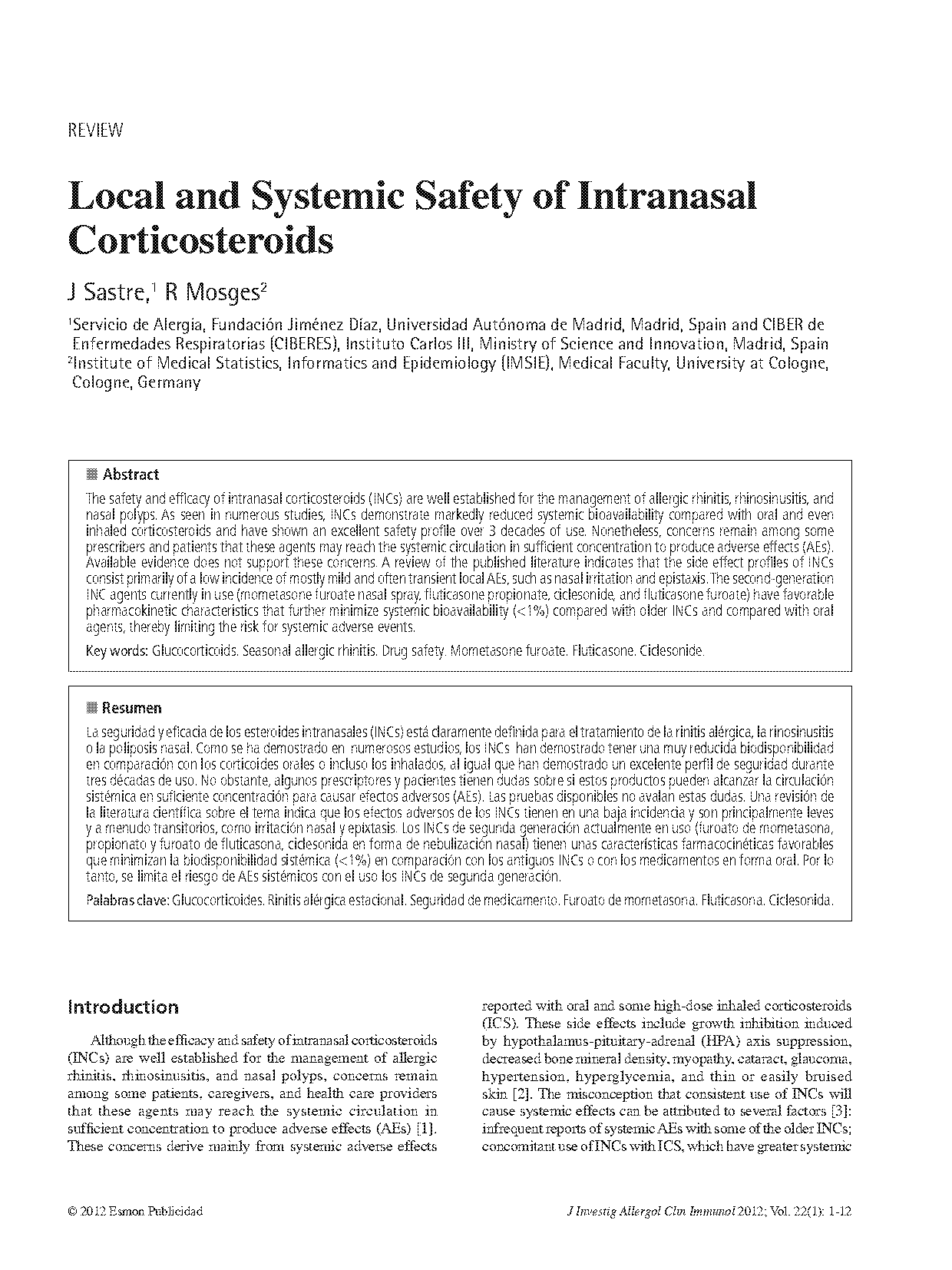 intranasal corticosteroids long term side effects