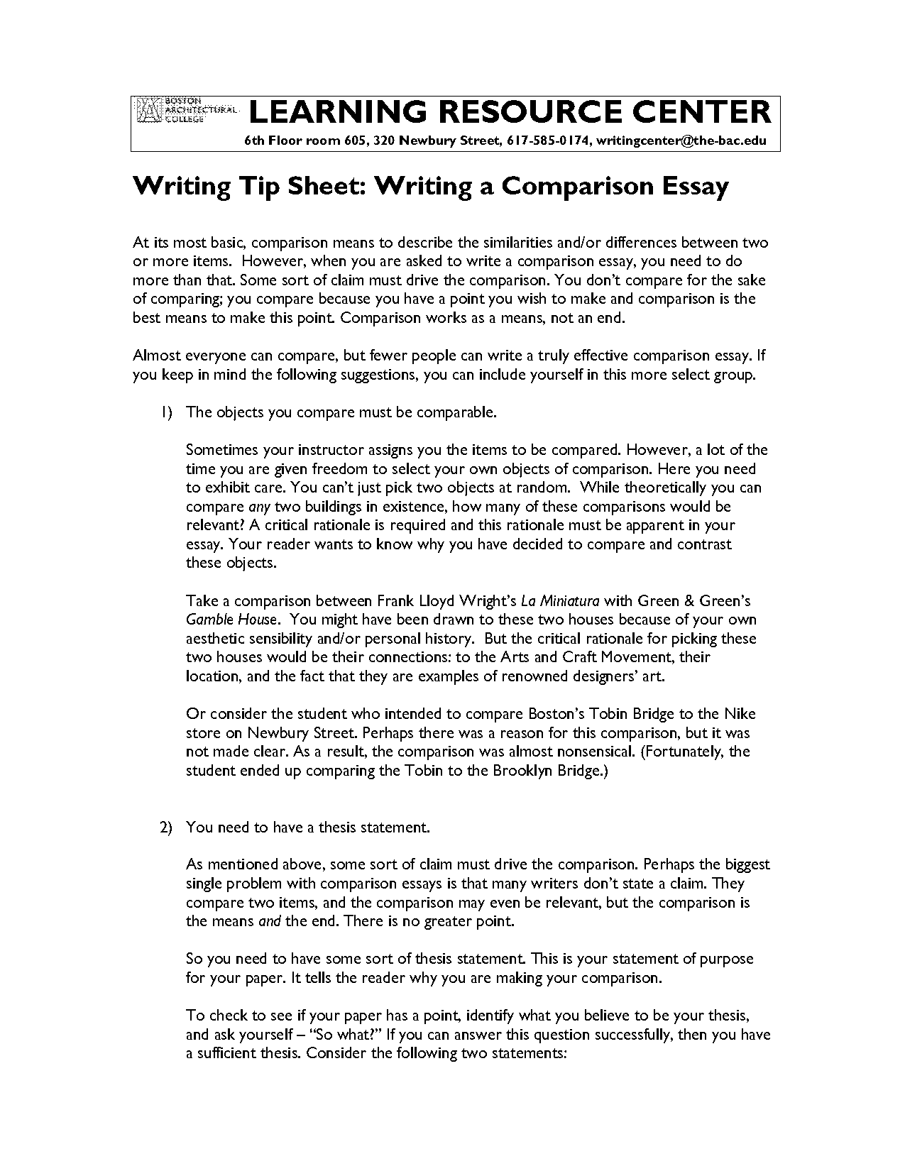 how to write an intro for a comparative essay