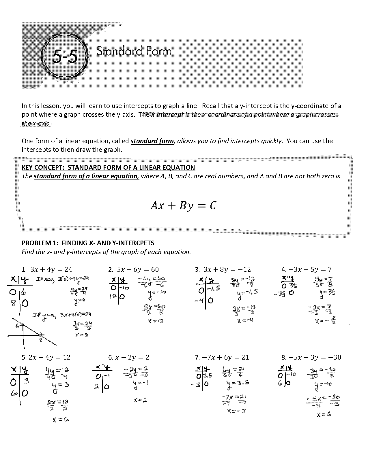 standard form equation writer