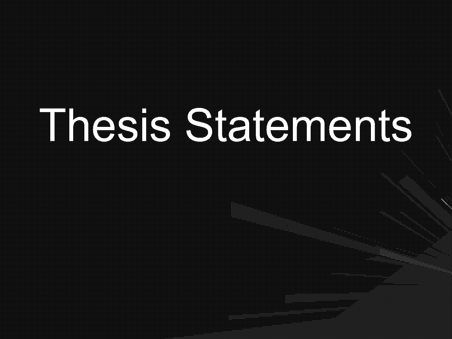 writing a thesis statement middle school