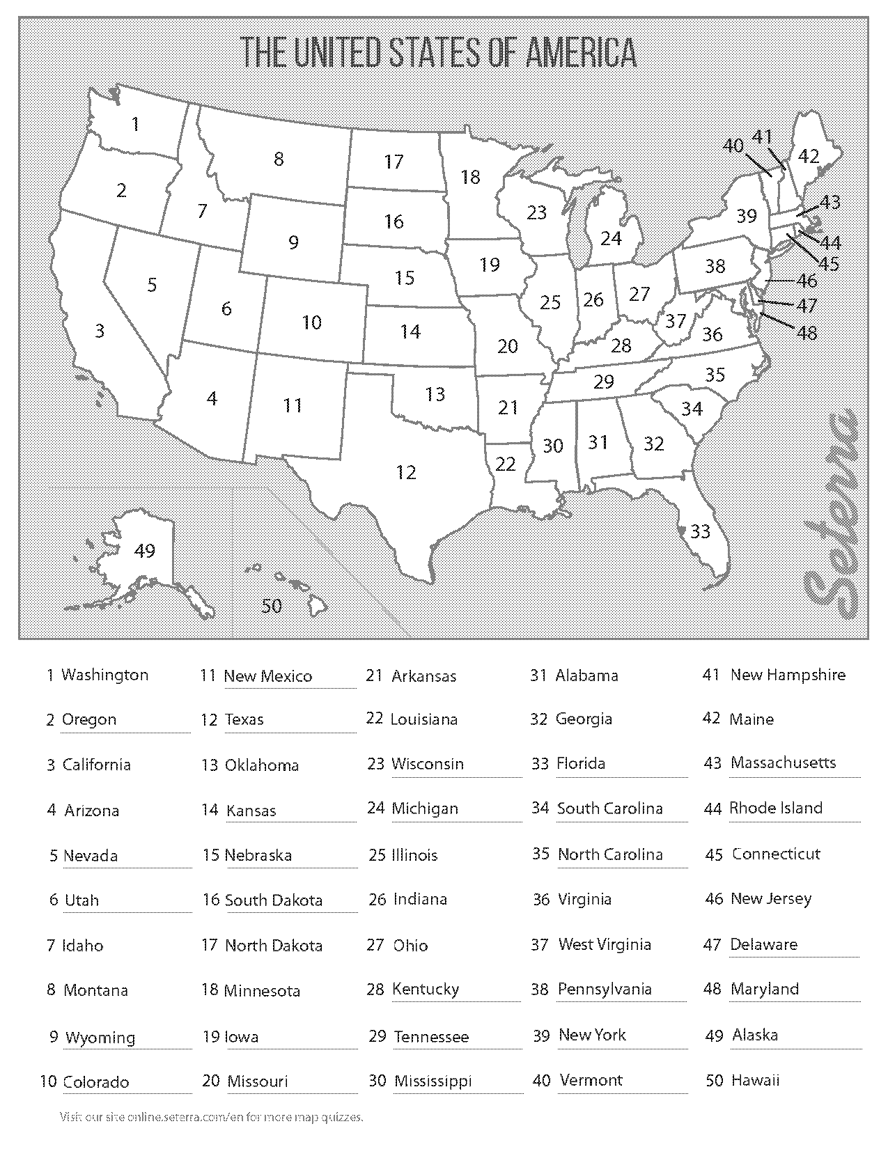 blank map of us states game