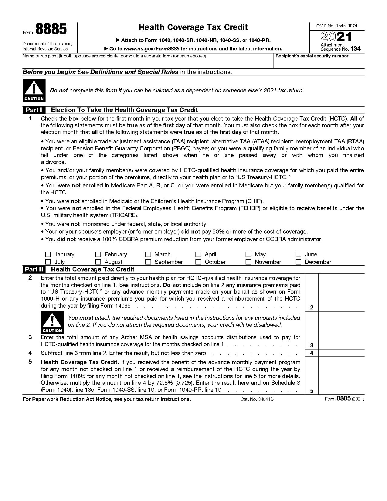 military health insurance tax form