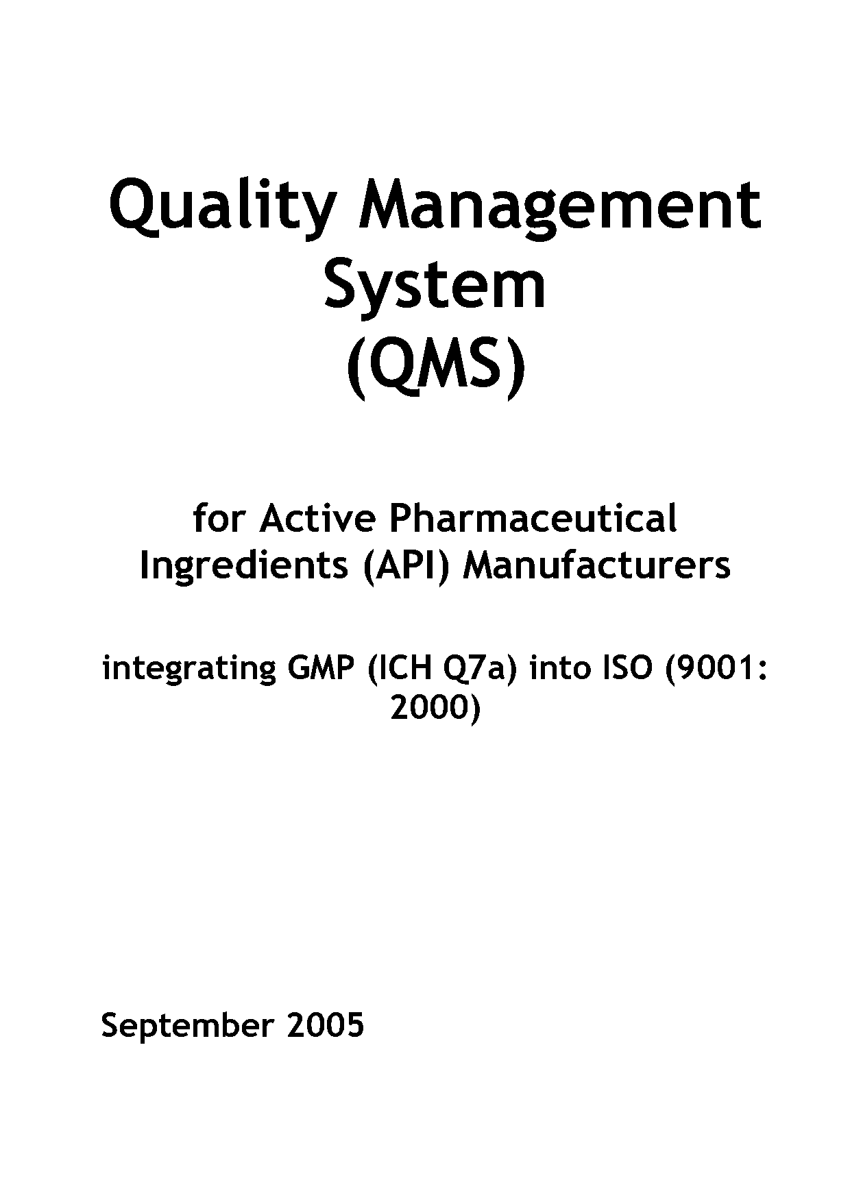 quality management system in pharmaceutical industry pdf