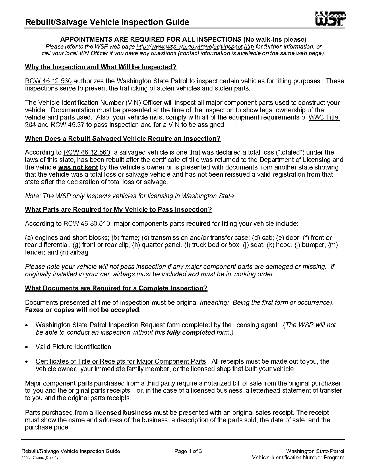 washington state affidavit of loss release of interest check