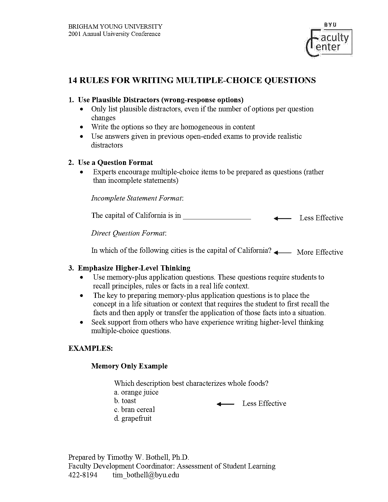 sample contract multiple choice questions