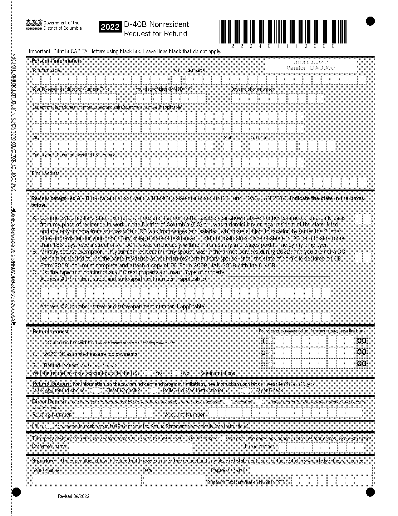 consumer direct dc forms