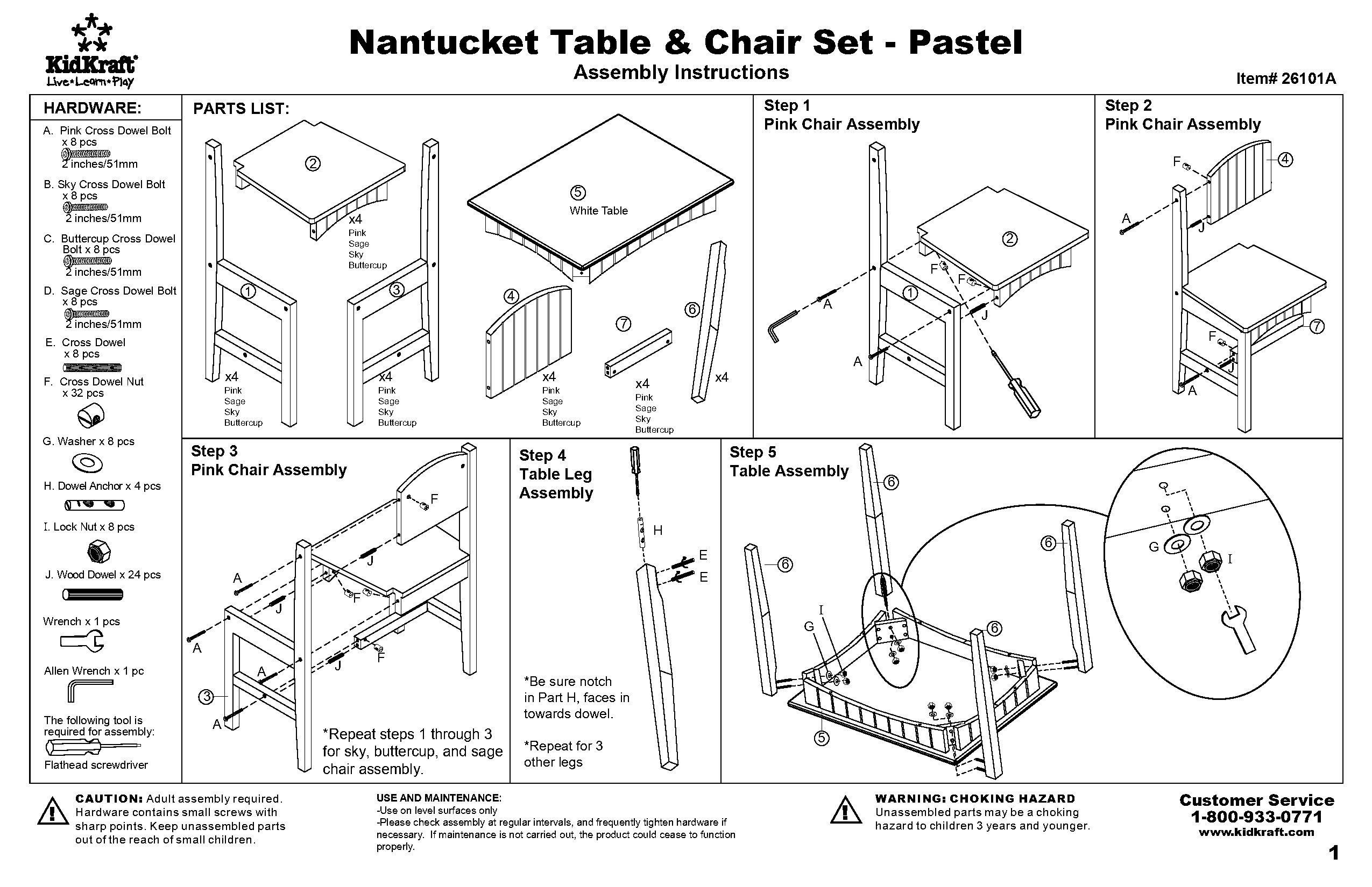 white kids table and chairs