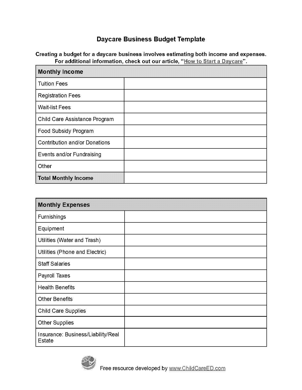 business budget template pdf