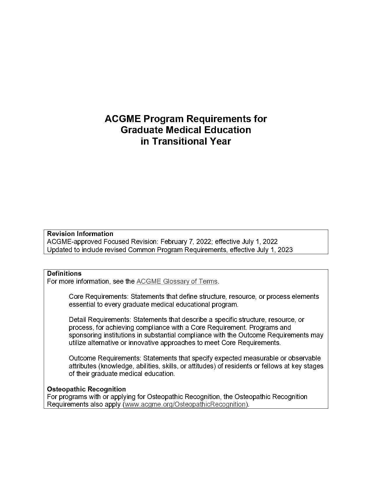 acgme ty program requirements