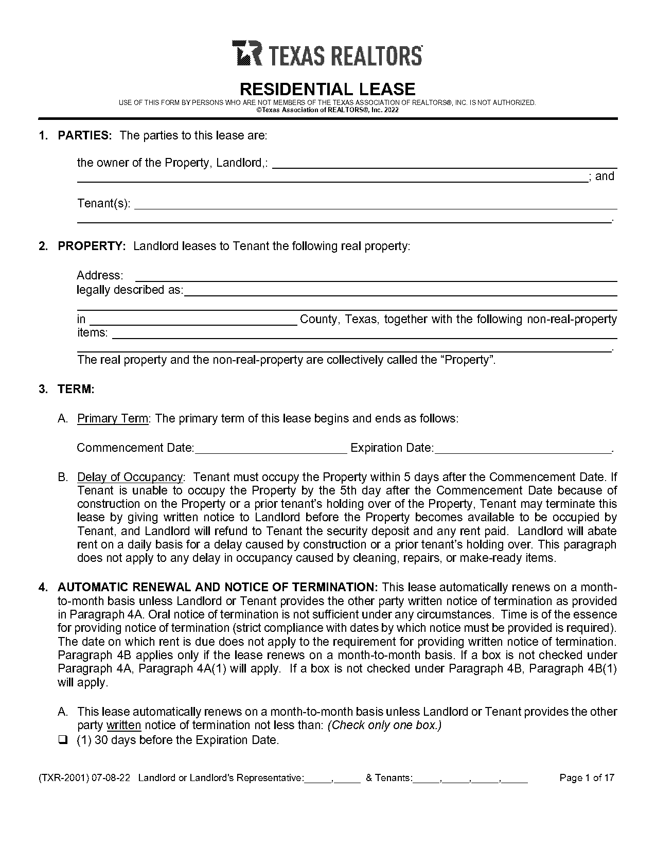 real estate rent agreement form