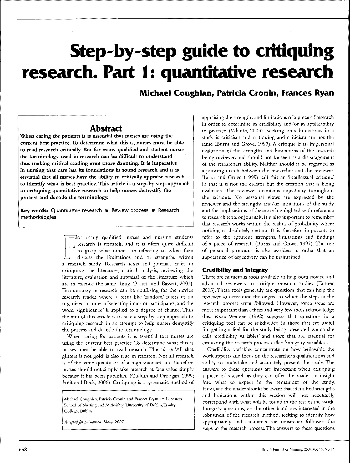 examples of quantitative research article