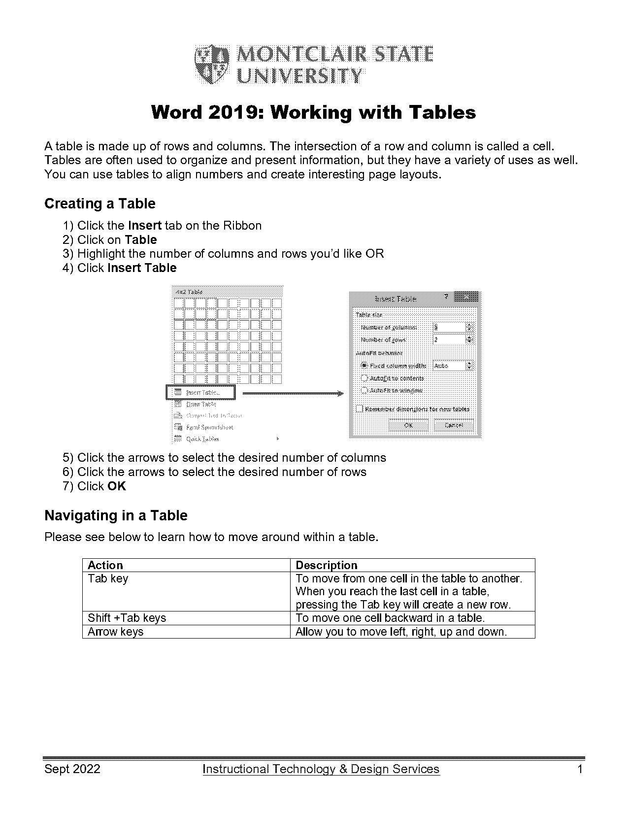 how to make smaller table in word