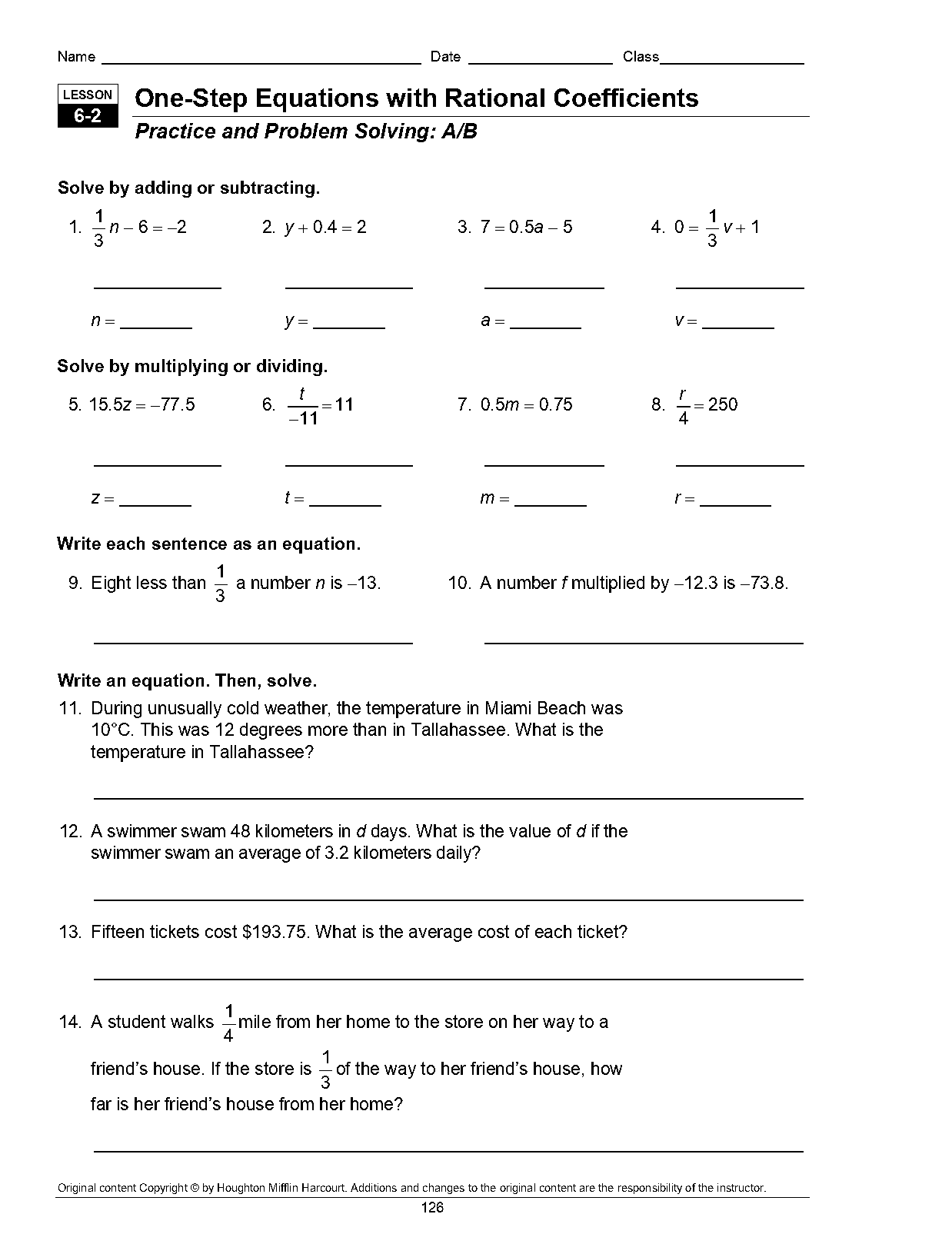 rational coefficients equation worksheet answer