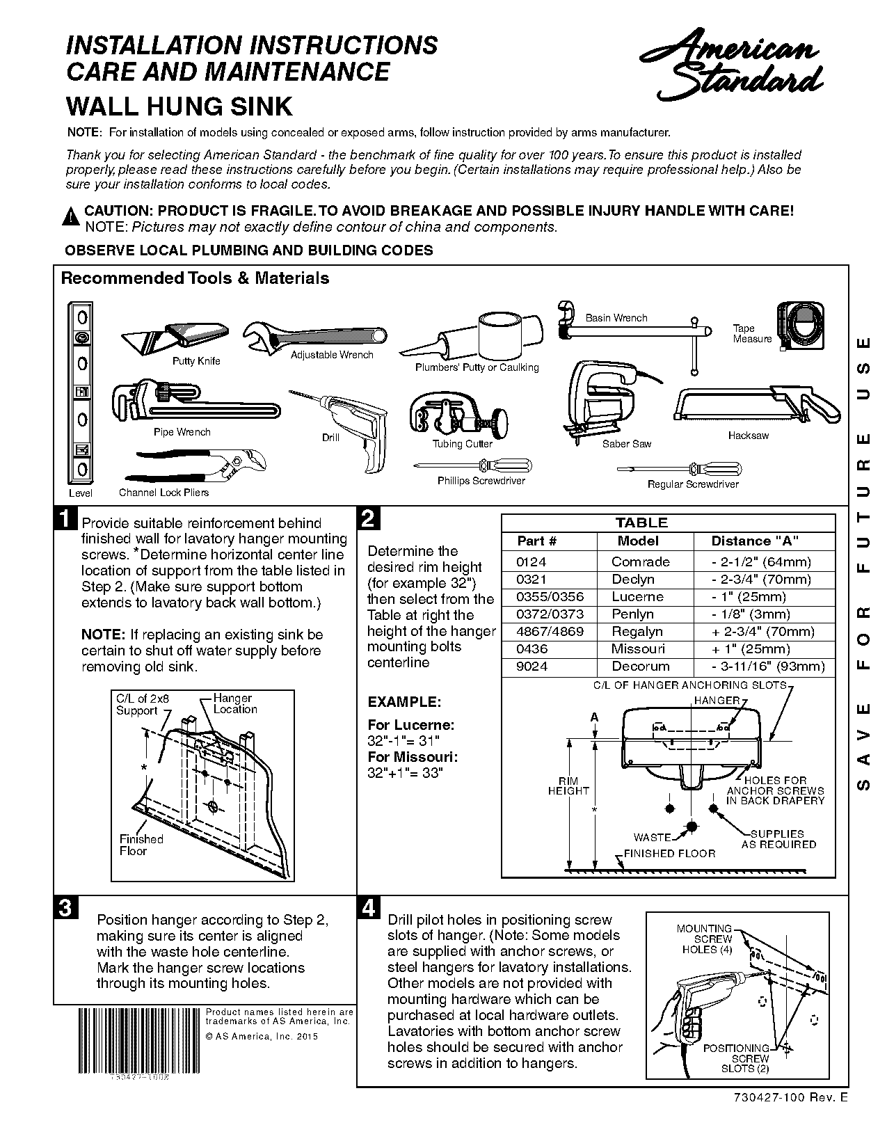 bathroom sink installation instructions