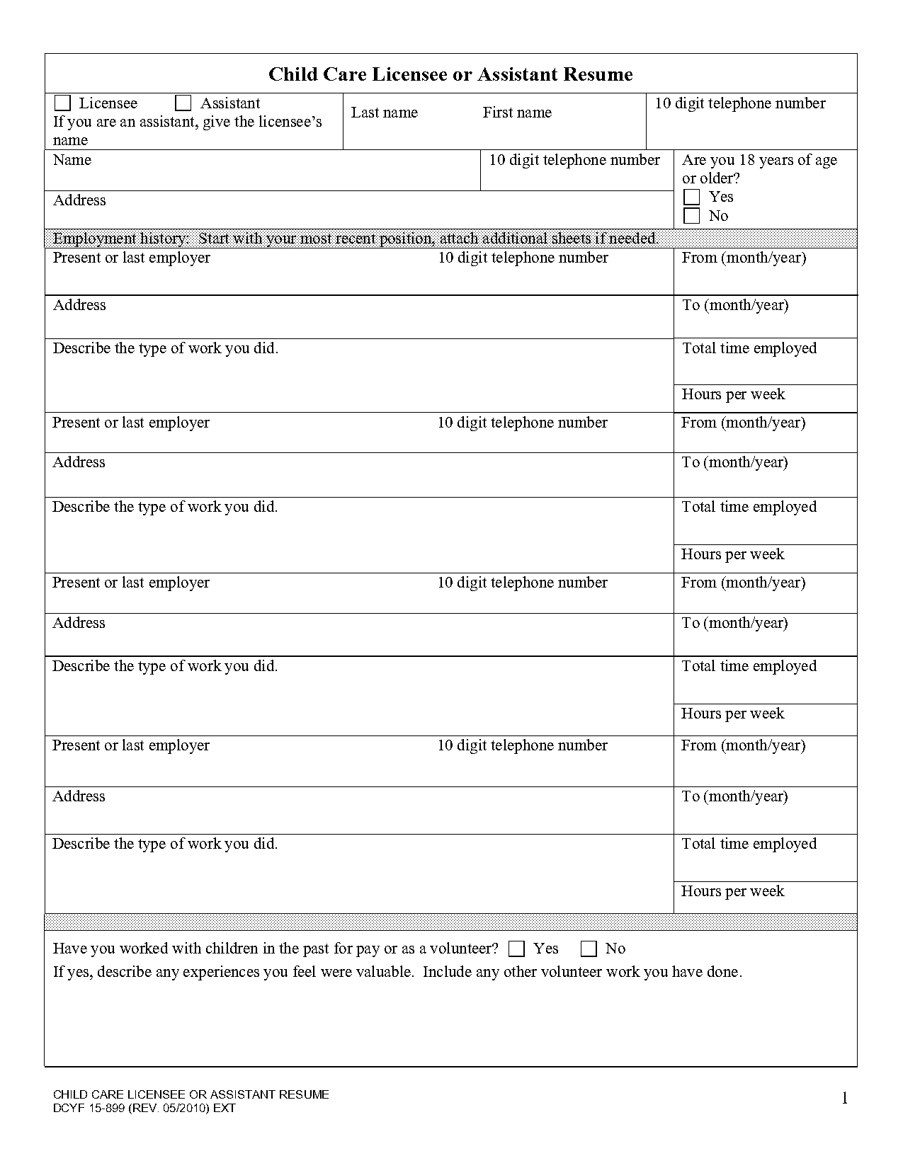 daycare assistant resume samples