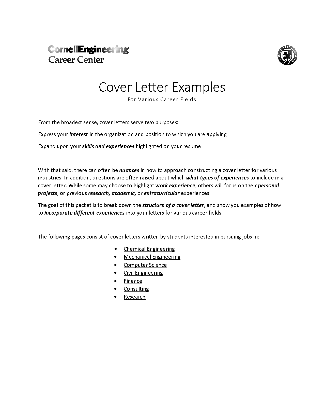 cover letter format recent graduate