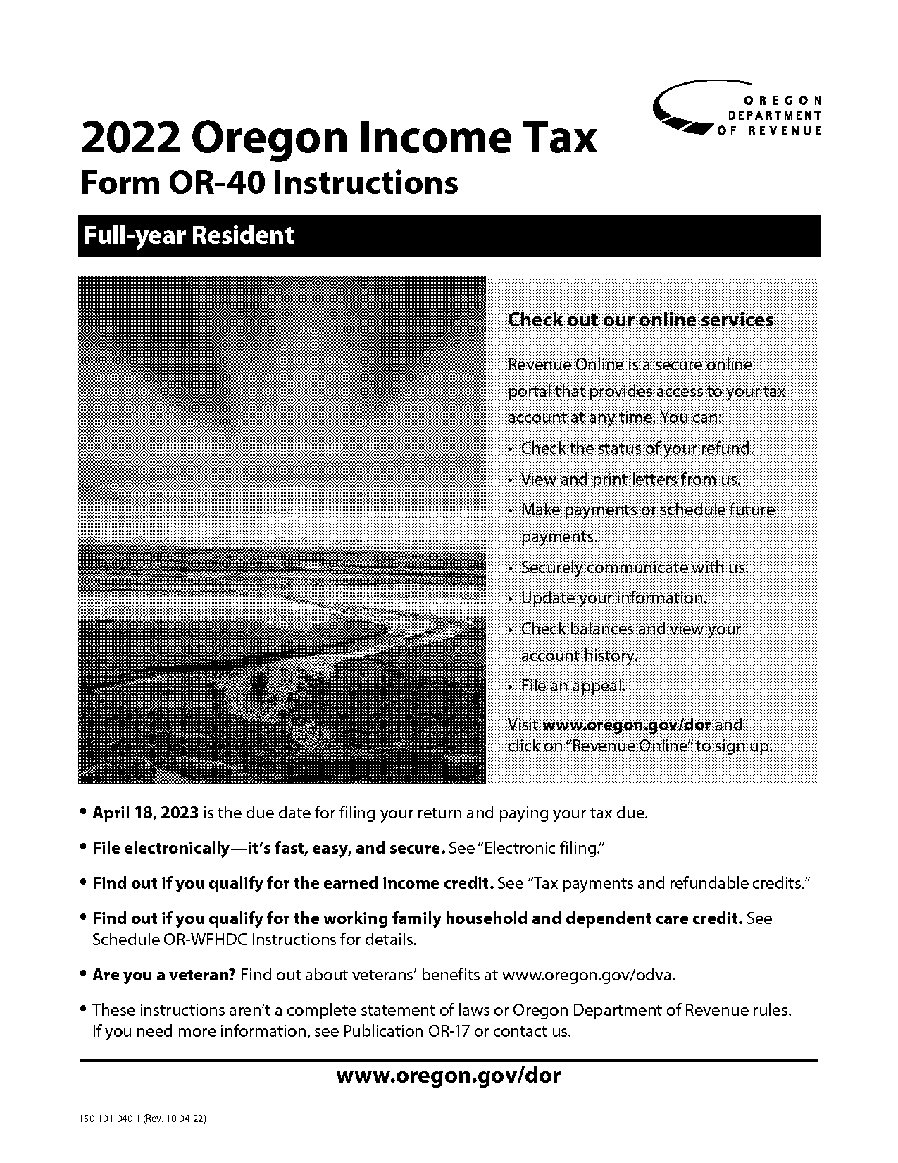 oregon individual tax return instructions