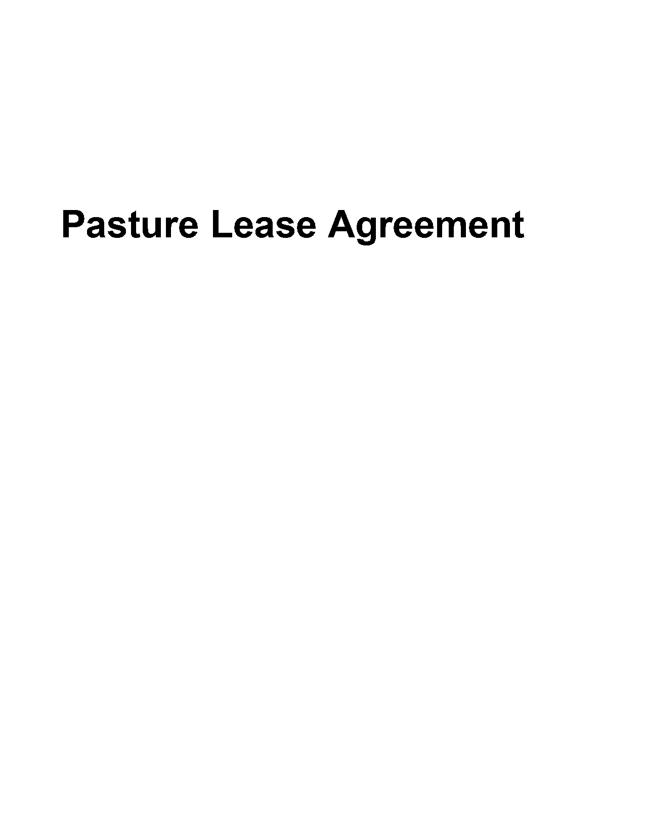 printable pasture lease agreement