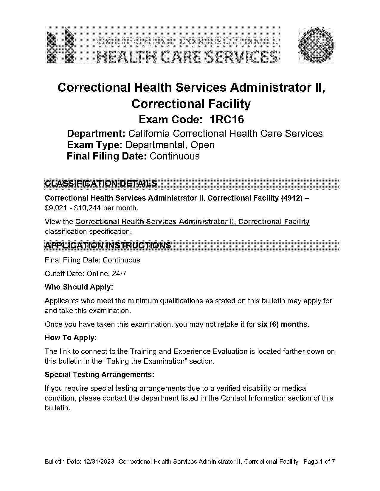 hospital administrator job requirements