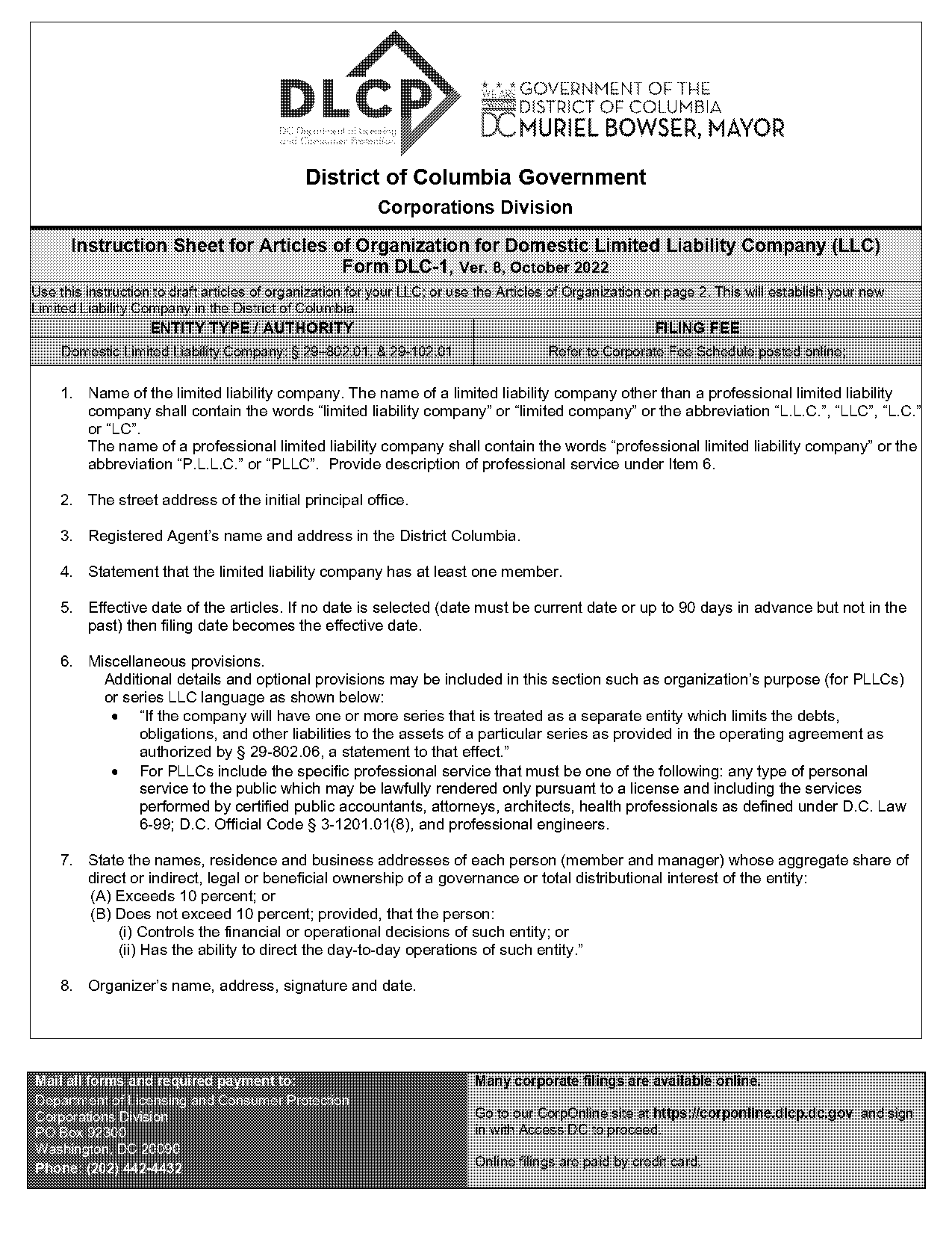 consumer direct dc forms