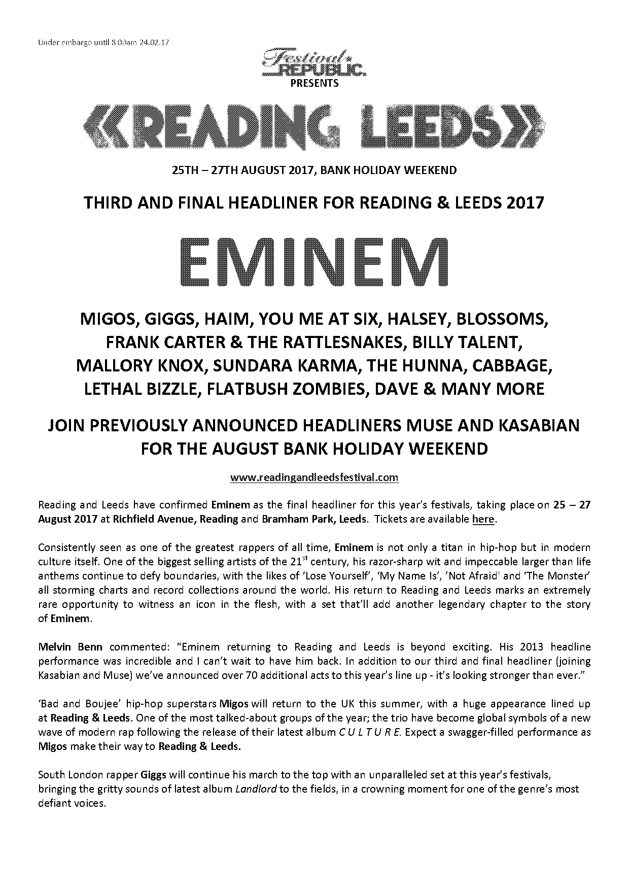 eminem tour uk ticket price