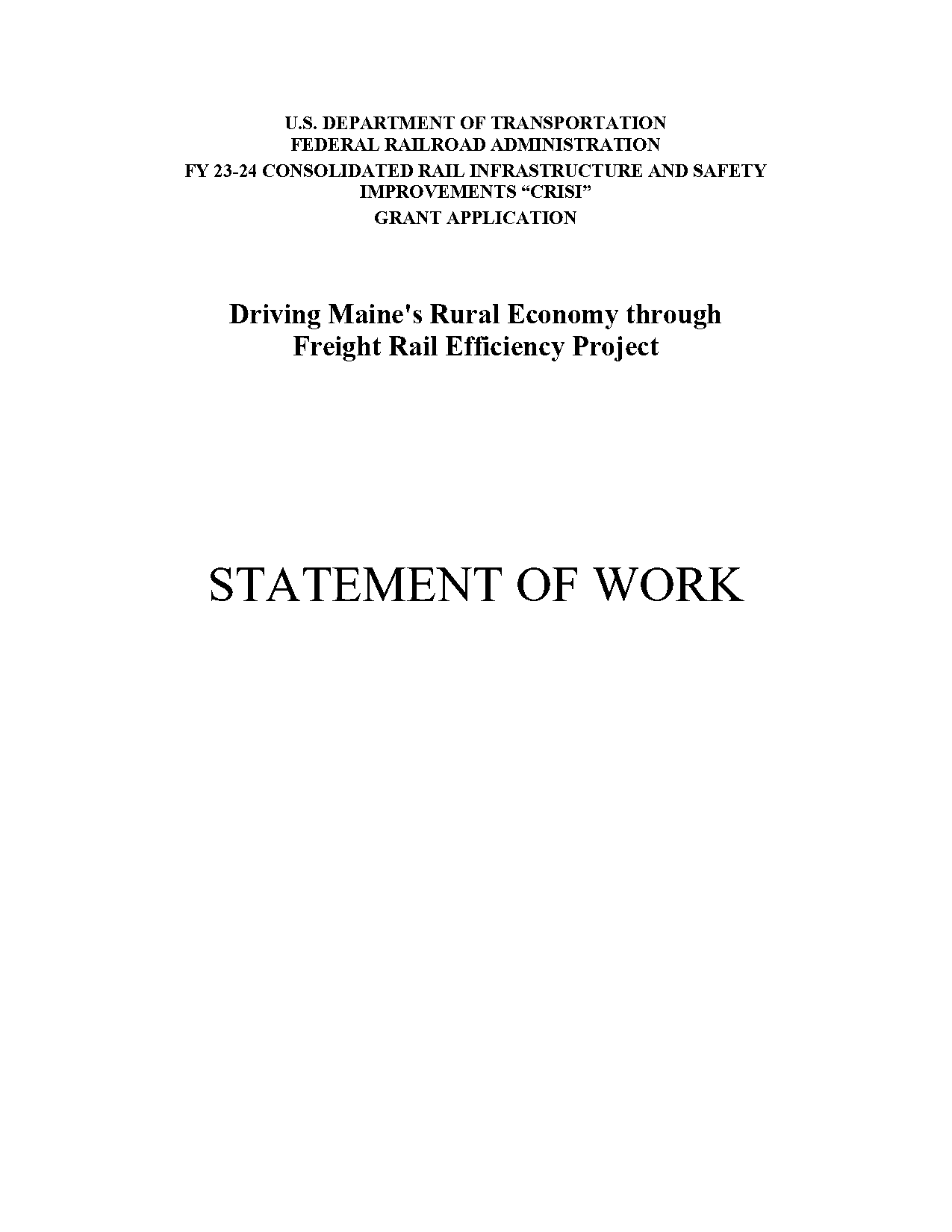 pmp project statement of work