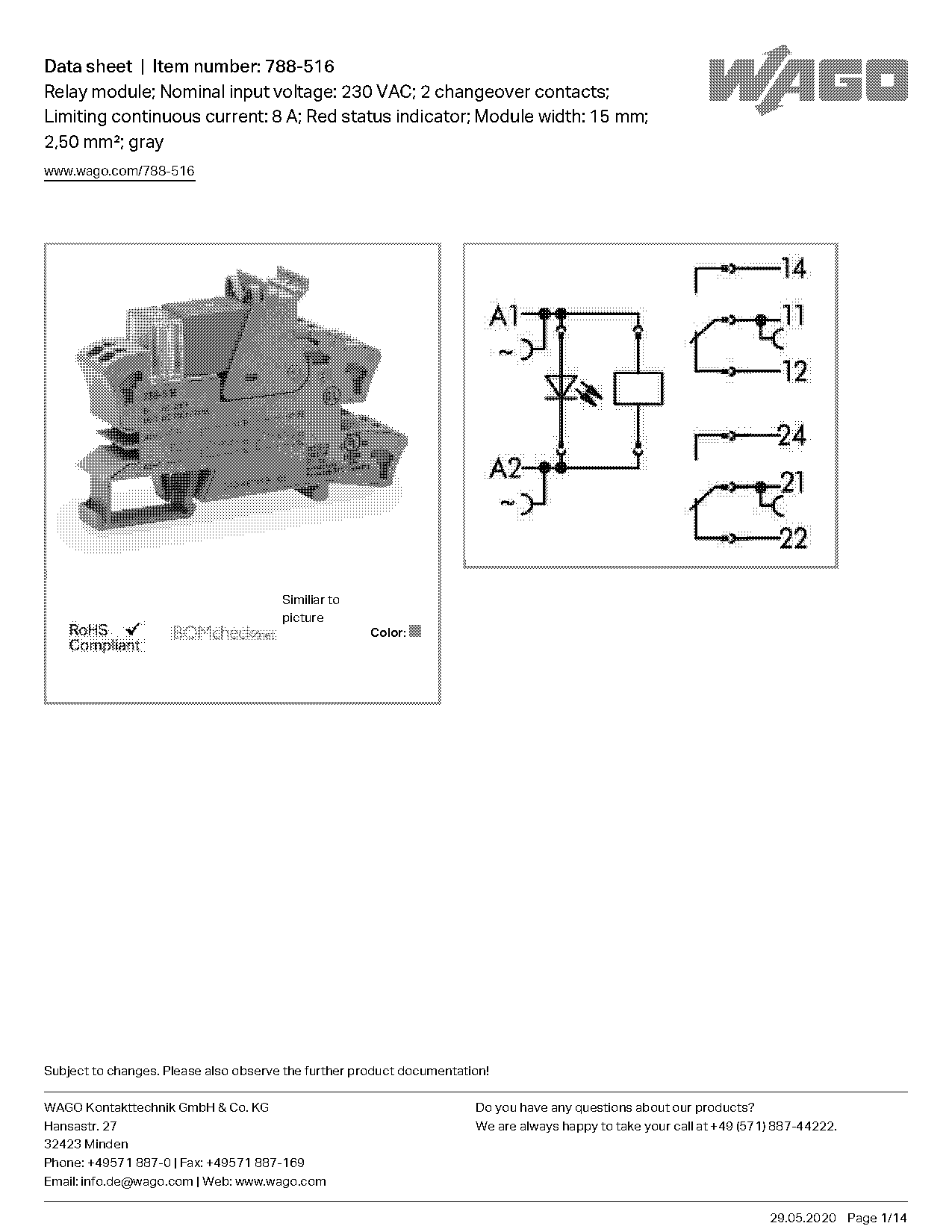 wago relay terminal block