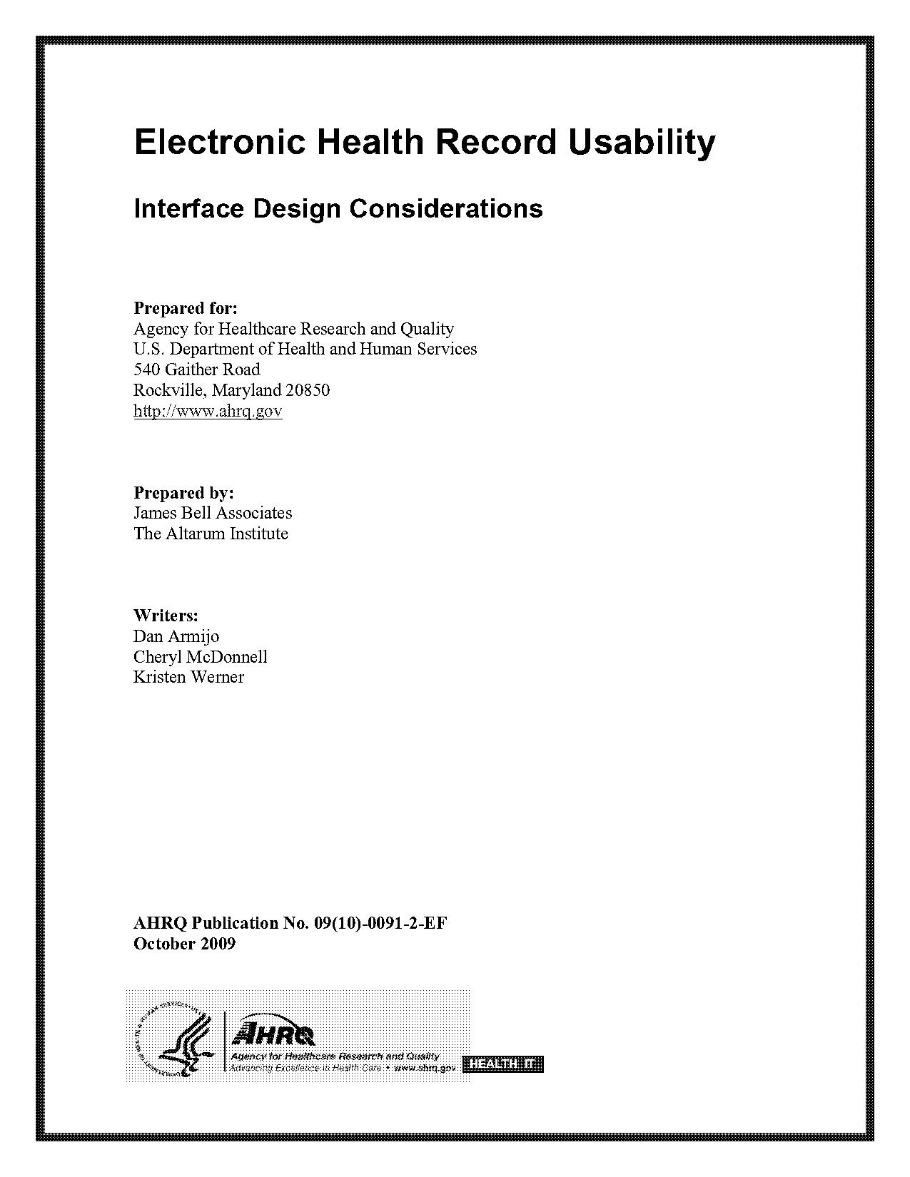 electronic health record usability interface design considerations