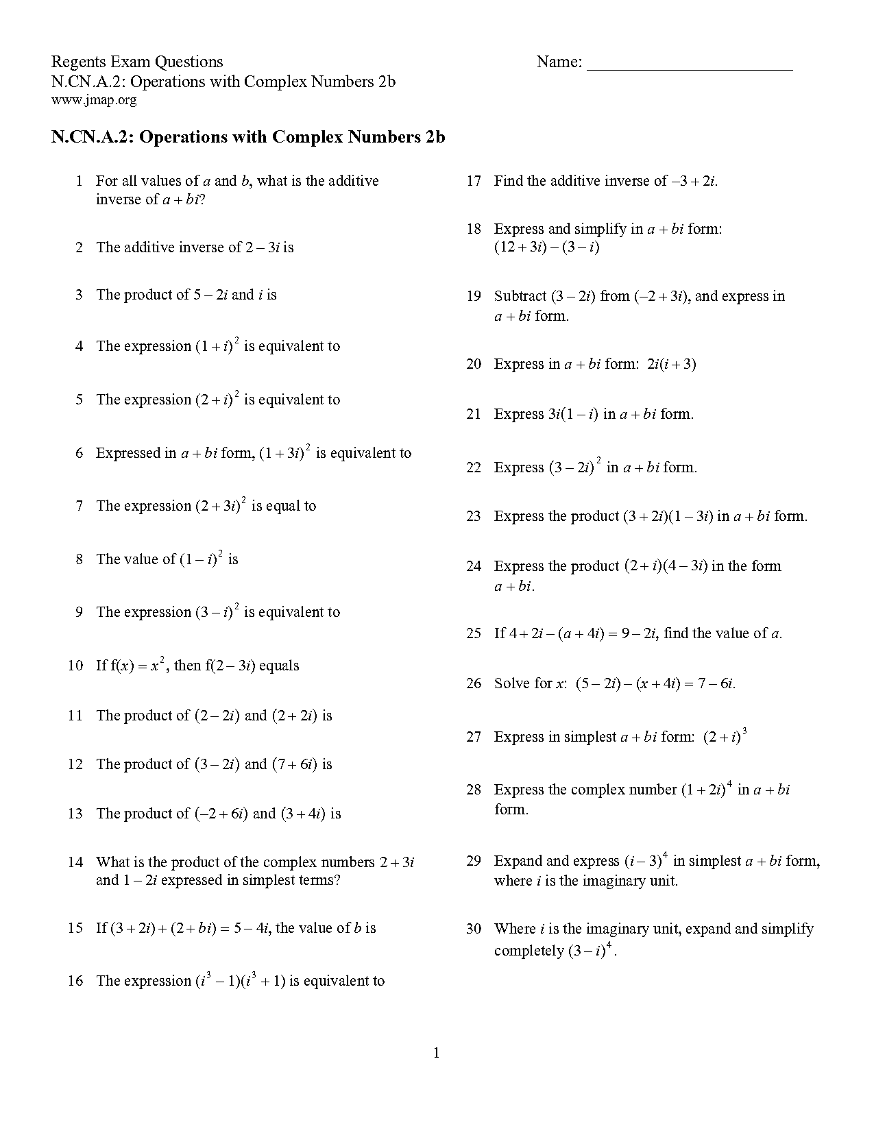 additive inverse worksheet pdf