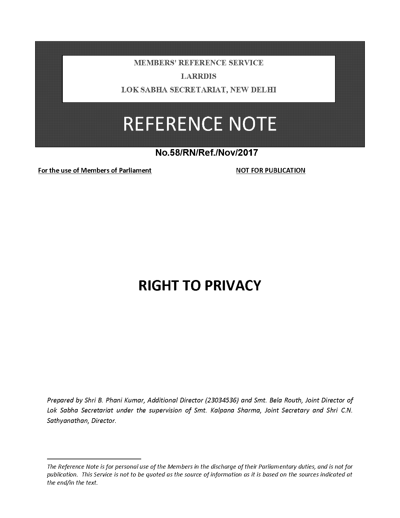 what is right to privacy act india