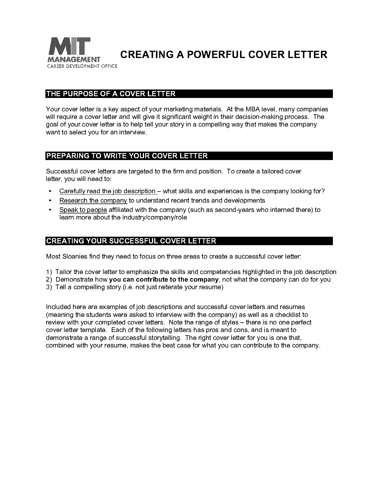 cover letter sample for cus