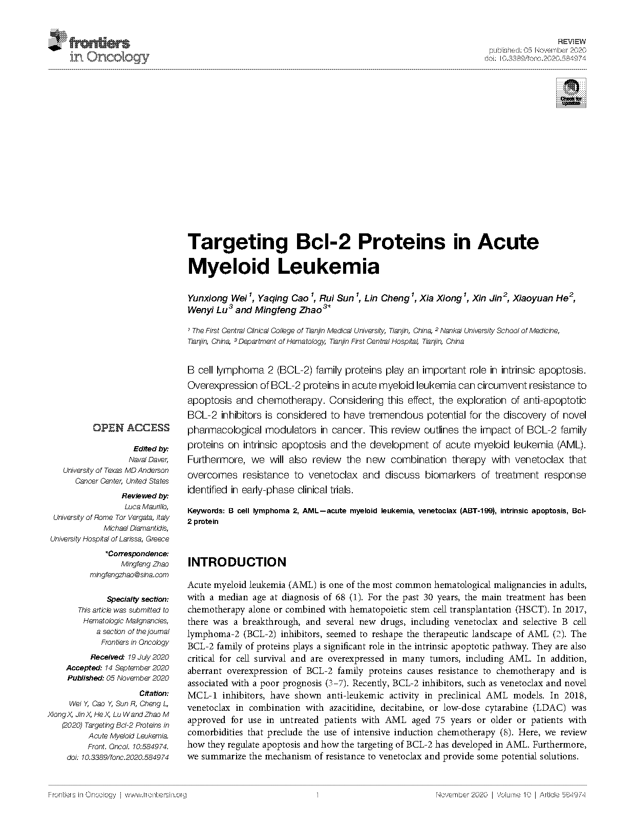 acute myeloid leukemia articles