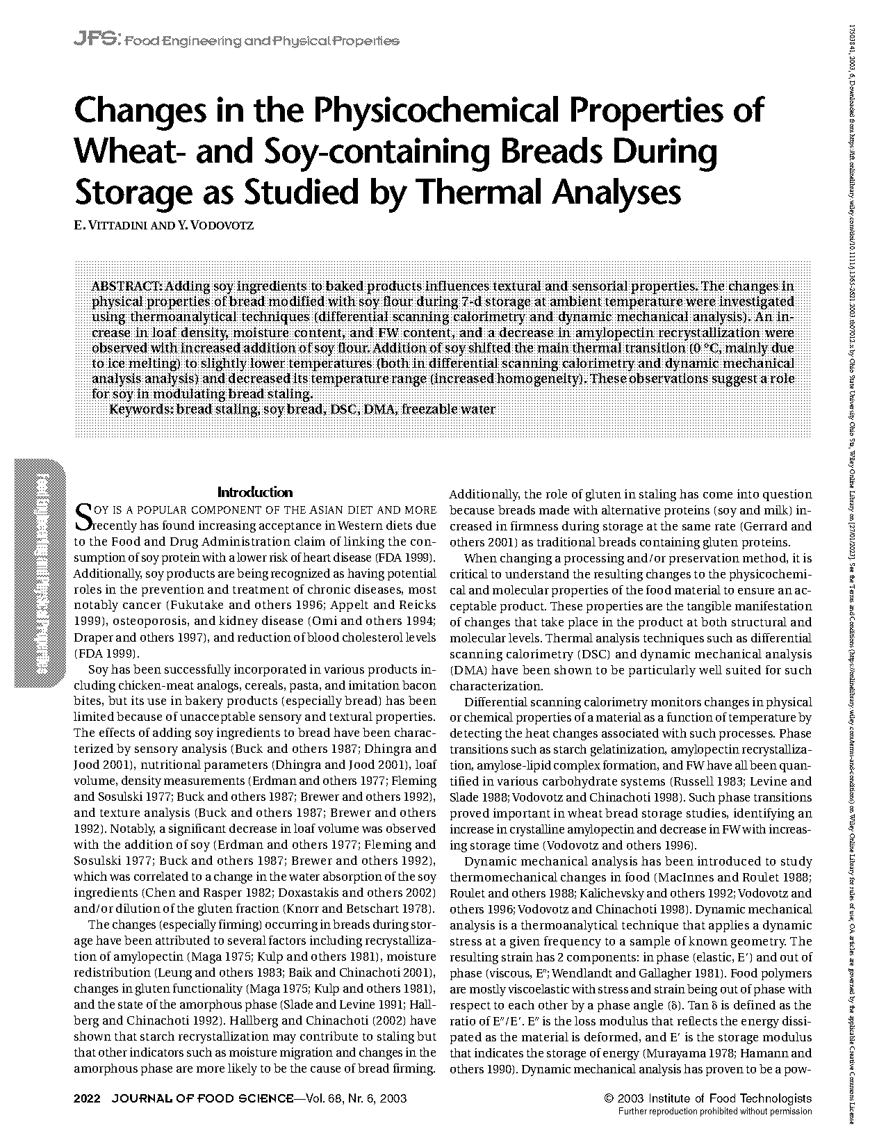 journal of food engineering and physical properties