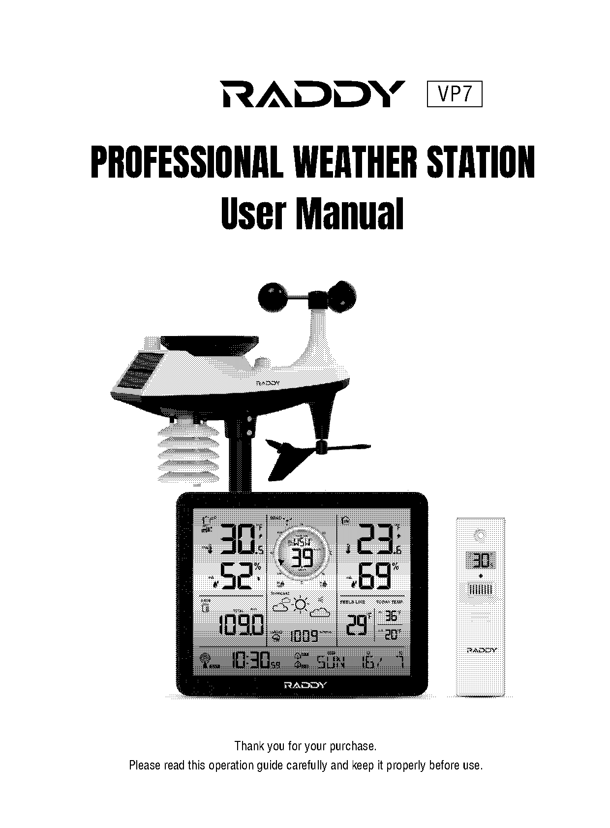 auriol weather station instruction manual